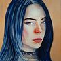 Billie Eilish. Painting project by María Carmen Álvarez Vergara - 01.11.2020