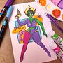 Mi Proyecto del curso: Space Girls. Een project van Traditionele illustratie van Miriam - 22.01.2020