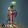 Kermit Medieval. Un proyecto de 3D, Animación 3D, Animación de personajes, Diseño de videojuegos, Ilustración tradicional y Videojuegos de jose hernandez - 04.04.2020