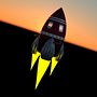 ANIMATION SUNSET ROCKET . % Lucas Queiroz tarafından hazırlanan 3D, 3D Tasarım, 3D Animas, Ve on projesi - 04.21.2020