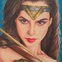 Retrato realista con lápices de colores; Wonder Woman Ein Projekt aus dem Bereich Porträtzeichnung und Realistische Zeichnung von Andrea Vivanco Peña - 03.06.2020