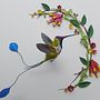 Mi Proyecto del curso, Técnicas avanzadas de papercraft: Colibrí cola de Espátula.. Een project van Beeldhouwwerk,  Beeldende kunst,  Creativiteit,  Ontwerp, Posterontwerp e Industrieel ontwerp van Beto Hernández - 30.07.2020
