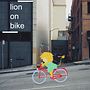 lion on bike . % marcela hattemer tarafından hazırlanan Çizim, Karakter Tasarımı, Geleneksel illüstras, Ve on projesi - 06.07.2020
