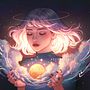 Moon Catcher. Traditional illustration project by Karmen Loh (Bearbrickjia) - 06.16.2020