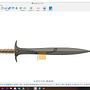 Mi Proyecto del curso: Introducción al diseño e impresión en 3D: Espada de Frodo . % prado_aranda1993 tarafından hazırlanan 3D projesi - 06.20.2020