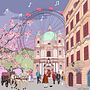 My project in Architectural Illustration: Capture a City’s Personality course. Een project van 2D-animatie van sofiagegunde - 28.06.2020