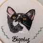 Bigotes, needle painting con Valentina . Embroider project by Viviana Varela - 07.09.2020