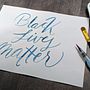 My project in Italic Script with a Brush Pen course.  project by Carolyn Campo Munshi - 07.21.2020