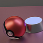 Pokeball & badge. Een project van 3D y  3D-modellering van Javier Castañeda - 15.08.2020