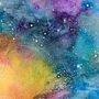 My first galaxy - Modern Watercolor Techniques course Ein Projekt aus dem Bereich Traditionelle Illustration und Aquarellmalerei von Letizia F. - 12.09.2020