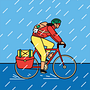 LONG DISTANCE CYCLING. Een project van Redactioneel ontwerp, Traditionele illustratie y Vectorillustratie van Enric Adell - 01.08.2020