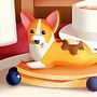 Toast, the Pancake Dog. Un progetto di Illustrazione digitale di yeozhongying - 26.09.2020