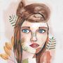 Mi Proyecto del curso: Retrato ilustrado en acuarela. Un proyecto de Ilustración tradicional de Daniela Sánchez - 21.12.2020