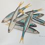 Little sardines Ein Projekt aus dem Bereich Aquarellmalerei von Mireil Mechineau - 29.12.2020
