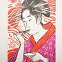 Linocut Print - Geisha  Ein Projekt aus dem Bereich Design von lily_k_prior - 20.01.2021