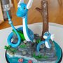 Diorama Pokemon: Dragonair & Dratini. Un progetto di Art to, Artigianato e Scultura di Cristian Agustín Romero Licursi - 18.04.2021