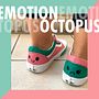 Mi Proyecto del curso: "Emotion Octopus" (inspiración: pulpo reversible). Un projet de Design  , et Conception de chaussures de Vale Mansilla - 04.04.2021