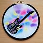 Jimi Hendrix-inspired embroidery with watercolor. Een project van Borduurwerk y Aquarelschilderen van Dunja - 14.02.2021