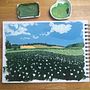 My project in Pictorial Sketchbook with Gouache course . Pictură cu guașă de Claudia Colvin - 04.11.2021