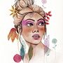 Mi Proyecto del curso: Retrato ilustrado en acuarela Ein Projekt aus dem Bereich Traditionelle Illustration, Bildende Künste, Malerei, Zeichnung, Aquarellmalerei, Porträtzeichnung und Artistische Zeichnung von Nahir Rocha - 09.01.2021
