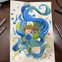 My project in Watercolor Techniques for Dreamlike Illustrations course. Projekt z dziedziny Tradycyjna ilustracja,  Rysunek, Malowanie akwarelą i Ilustracja wydawnicza użytkownika laiphat333 - 24.06.2021