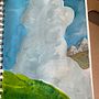 Ghibli inspired clouds . Un proyecto de Pintura de Marni Donnell - 30.06.2021