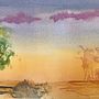 Mi proyecto de fin de curso: Paisajes naturales a la acuarela. Artes plásticas, e Pintura em aquarela projeto de chuchi7 - 14.07.2021