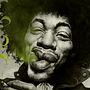 Caricatura de Jimmy Hendrix. Projekt z dziedziny Trad, c, jna ilustracja,  Sztuki piękne,  Malarstwo,  R, sunek, Malarstwo c, frowe, R, sunek c i frow użytkownika Pol Serra - 20.07.2021