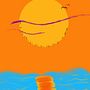 “Sun Dies Everyday Just To Be Reborn”, Ios, Greece. Traditional illustration project by Christos Kourtoglou - 08.06.2021