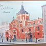 Iglesia de las Calatravas, Madrid for Architectural Sketching with Watercolor and Ink course . % Aleksandr Khomenko tarafından hazırlanan Eskiz çizimi, Çizim, Suluboya Resim, Mimari İllüstrasyon, Eskiz defteri, Ve Mürekkep İllüstrasyonu projesi - 08.12.2021