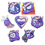 OC twitch emotes/whatsapp stickers . Ilustrasi tradisional, Menggambar, Gambar Digital, Dan Desain proyek oleh anquel - 07.10.2021