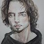 Mi Proyecto del curso: Chris Cornell . Un progetto di Illustrazione tradizionale, Pittura ad acquerello e Disegno di ritratti di Jaén Albelo Castellanos - 13.09.2021