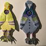 Vanilla & Pecky pigeons + Ginger puss. Un projet de Art to, Conception de jouets , et Conception de personnages de Jamee Hale - 03.10.2021