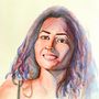 My project in Artistic Portrait with Watercolors course. Un proyecto de Bellas Artes, Pintura, Pintura a la acuarela y Dibujo de Retrato de Shikha Patnaik - 30.10.2021