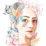 My project in Illustrated Portrait in Watercolor course. Projekt z dziedziny Trad, c, jna ilustracja,  Sztuki piękne,  Malarstwo,  R, sunek, Malowanie akwarelą, Portret,  R, sunek art, st i czn użytkownika annemillustrice - 09.11.2021