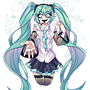 Hatsune Miku. Projekt z dziedziny Trad, c, jna ilustracja, Kreat, wność,  R, sunek, Ilustracja c i frowa użytkownika Genesis Vinueza - 10.11.2021