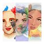 3LadiesProduce: Watercolor Portrait Project. Traditional illustration, Fine Arts, Painting, Drawing, Watercolor Painting, Portrait Drawing, and Artistic Drawing project by thesmarti - 11.04.2021