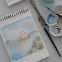 Mi Proyecto del curso: Cuaderno de viaje en acuarela. Un proyecto de Ilustración tradicional, Pintura a la acuarela, Ilustración arquitectónica y Sketchbook de marbotellabotella - 27.11.2021