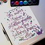 Mi Proyecto del curso: Lettering con acuarelas metálicas . Scrisori, Pictură în acuarelă și Scriere manuală de Yessica M. Casanova Casanova - 12.02.2021