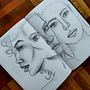 My project in Portrait Sketchbooking: Explore the Human Face course. Un progetto di Bozzetti, Disegno, Disegno di ritratti, Disegno artistico e Sketchbook di Carla N - 08.02.2022