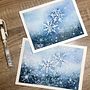 Fiocchi di neve  . Arte plastice, Pictura și Pictură în acuarelă de Delia Florentina Zara - 01.19.2022