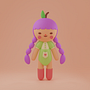 My project for course: Kawaii Character Creation in 3D with Blender . Projekt z dziedziny Tradycyjna ilustracja, Projektowanie postaci, Ilustracja cyfrowa,  Modelowanie 3D i Manga użytkownika Jekaterina Berdina - 11.04.2022