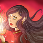 chica de fuego . Un proyecto de Ilustración tradicional de eibi - 18.04.2022