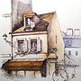 Paris, ink and watercolor. Een project van Aquarelschilderen, Architectuur y  Architecturale illustratie van Ekaterina Chistiakova - 16.05.2022