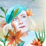 My project for course: Illustrated Portrait in Watercolor. Ilustração tradicional, Artes plásticas, Pintura, Desenho, Pintura em aquarela, Desenho de retrato, e Desenho artístico projeto de Lisbeth Lembcke - 21.05.2022