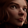 Queens Gambit- 3D Sculpt . Un projet de 3D, Cinéma, vidéo et télévision , et Conception de personnages 3D de Ella Pascucci - 08.11.2021