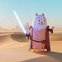  Sebo Cat walking through the Tatooine desert. Traditional illustration, and 3D project by Radu Mocanu - 05.28.2022