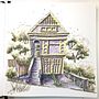 My project for course: Expressive Architectural Sketching with Colored Markers. Sketching, Drawing, Architectural Illustration, Sketchbook & Ink Illustration project by Patricia - 06.20.2022