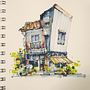 My project for course: Expressive Architectural Sketching with Colored Markers. Un progetto di Bozzetti, Disegno, Illustrazione architettonica, Sketchbook e Illustrazione con inchiostro di Lê Trường - 05.07.2022
