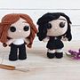 Mi proyecto del curso: Amigurumis: personas tejidas a crochet. Un proyecto de Artesanía, Diseño de juguetes, Tejido, Crochet, Amigurumi y Diseño textil de Pamela Rodríguez Swain - 17.03.2023